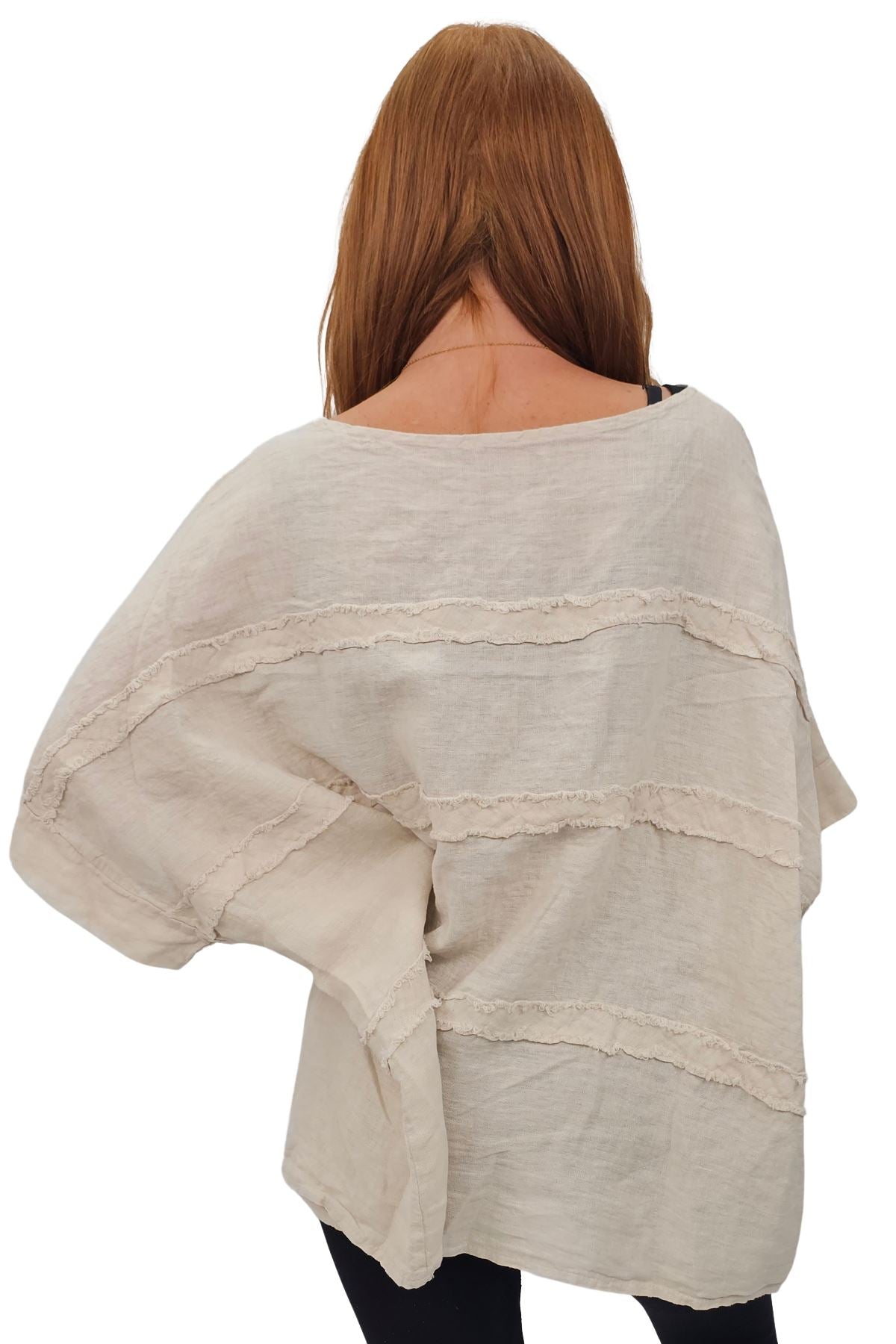 Plain Oversized Box Linen Top