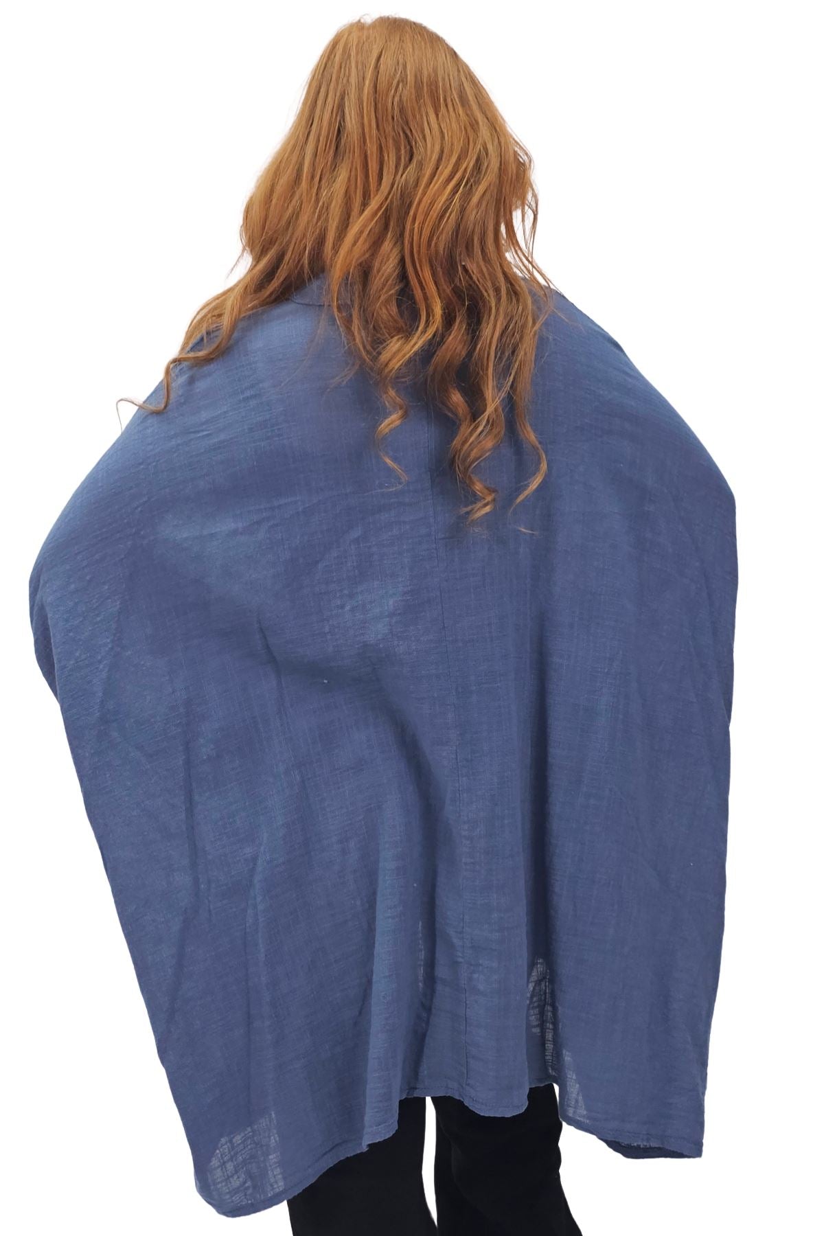 Plain Hanky Hem Oversized Cotton Top