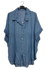 Plain Oversized Button-up Shirt