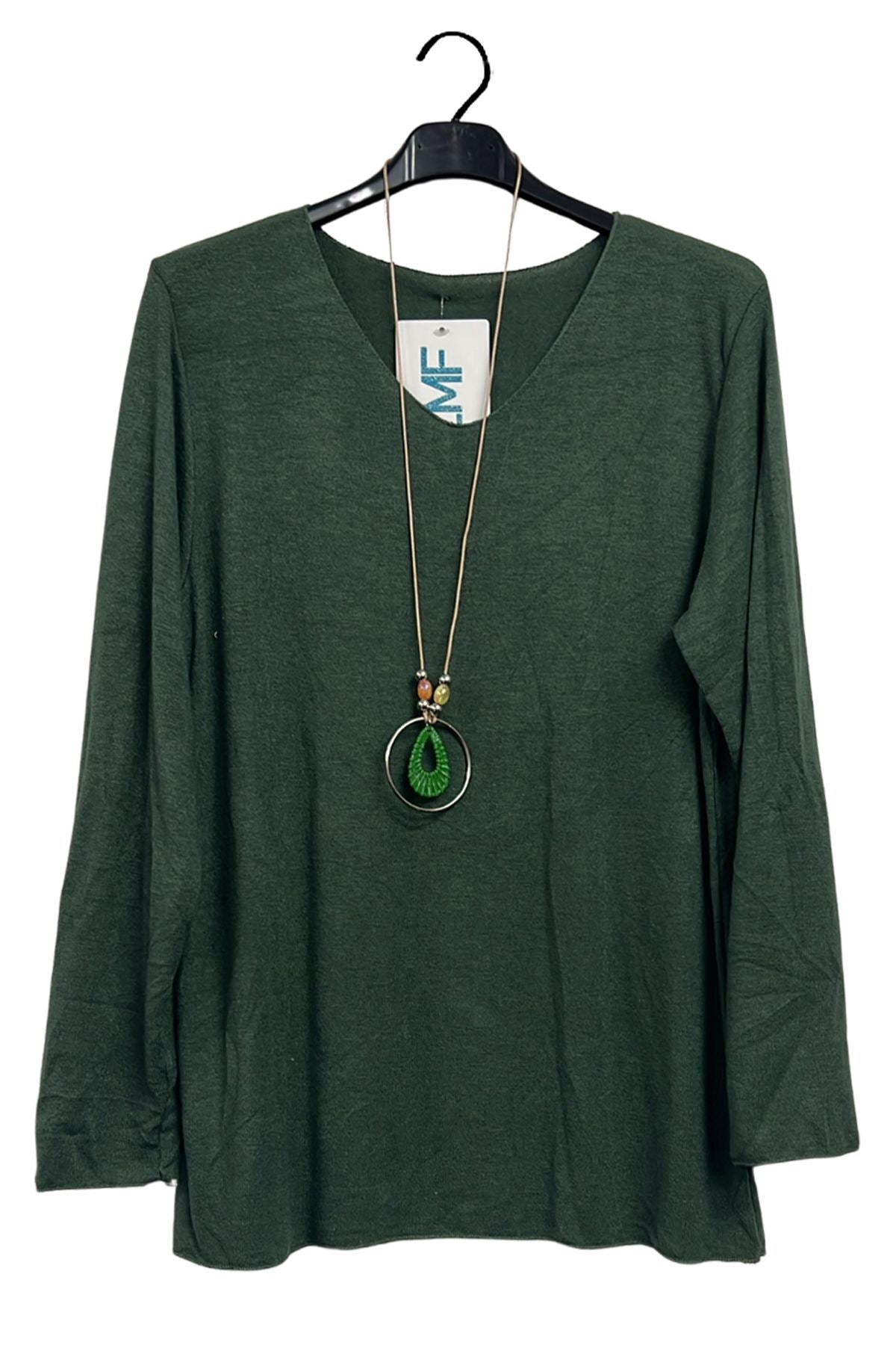 Plain Soft Knit Tunic Top