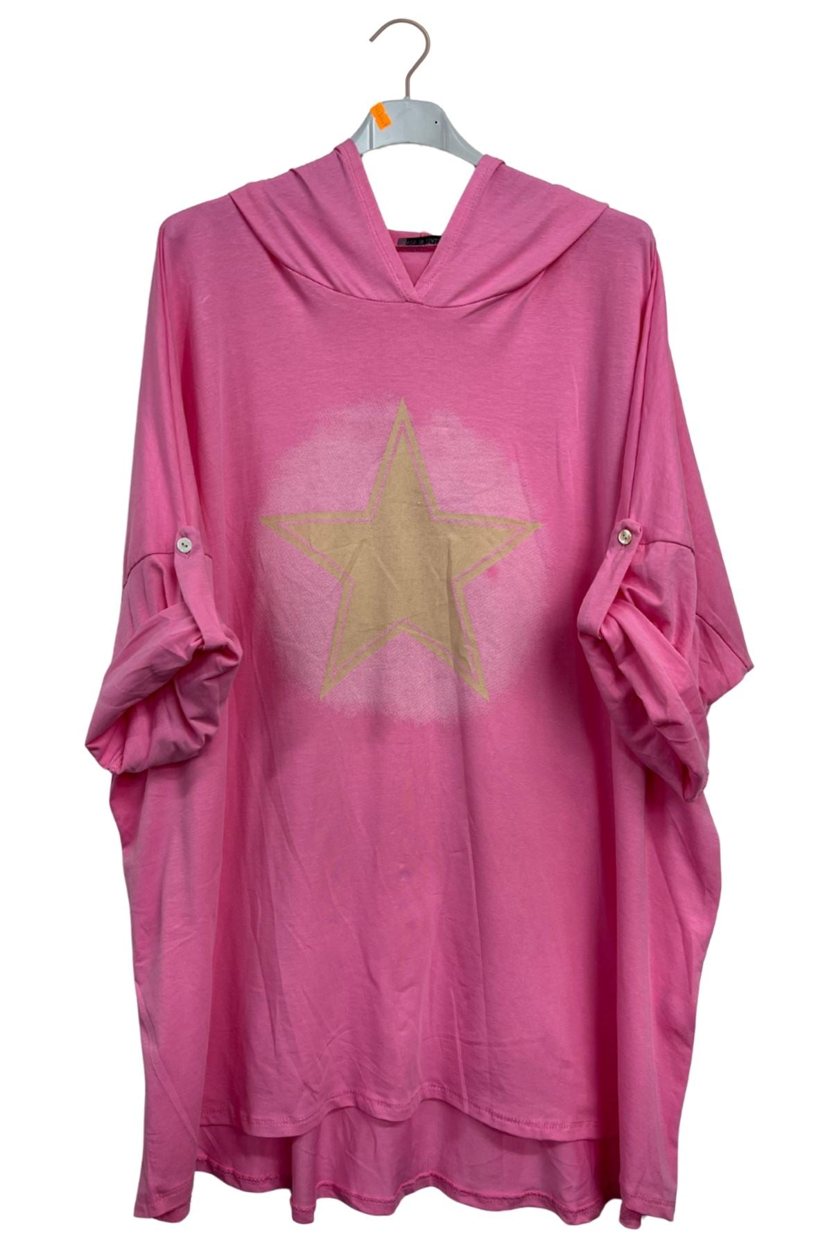Star Print High Low Hem Top