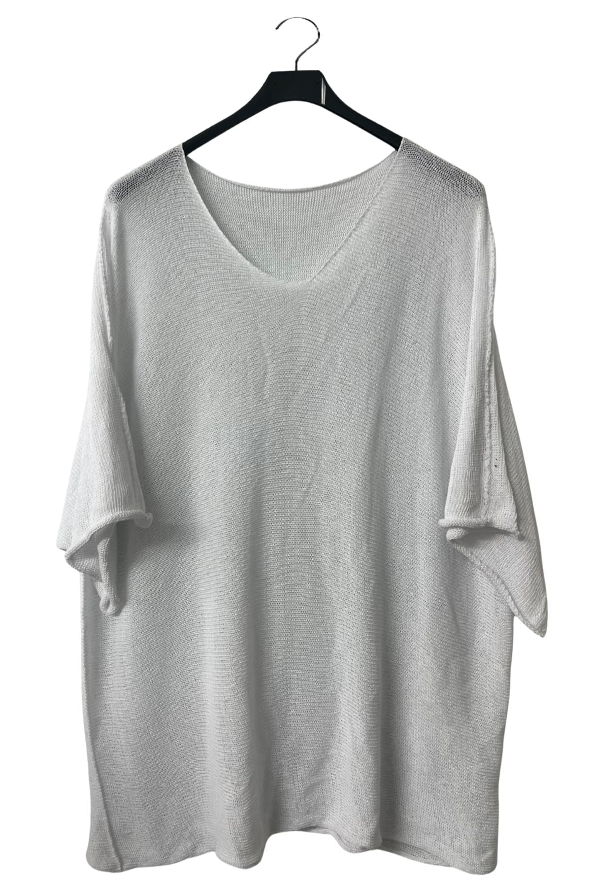 Plain Fine-Knit Texture Cotton Top