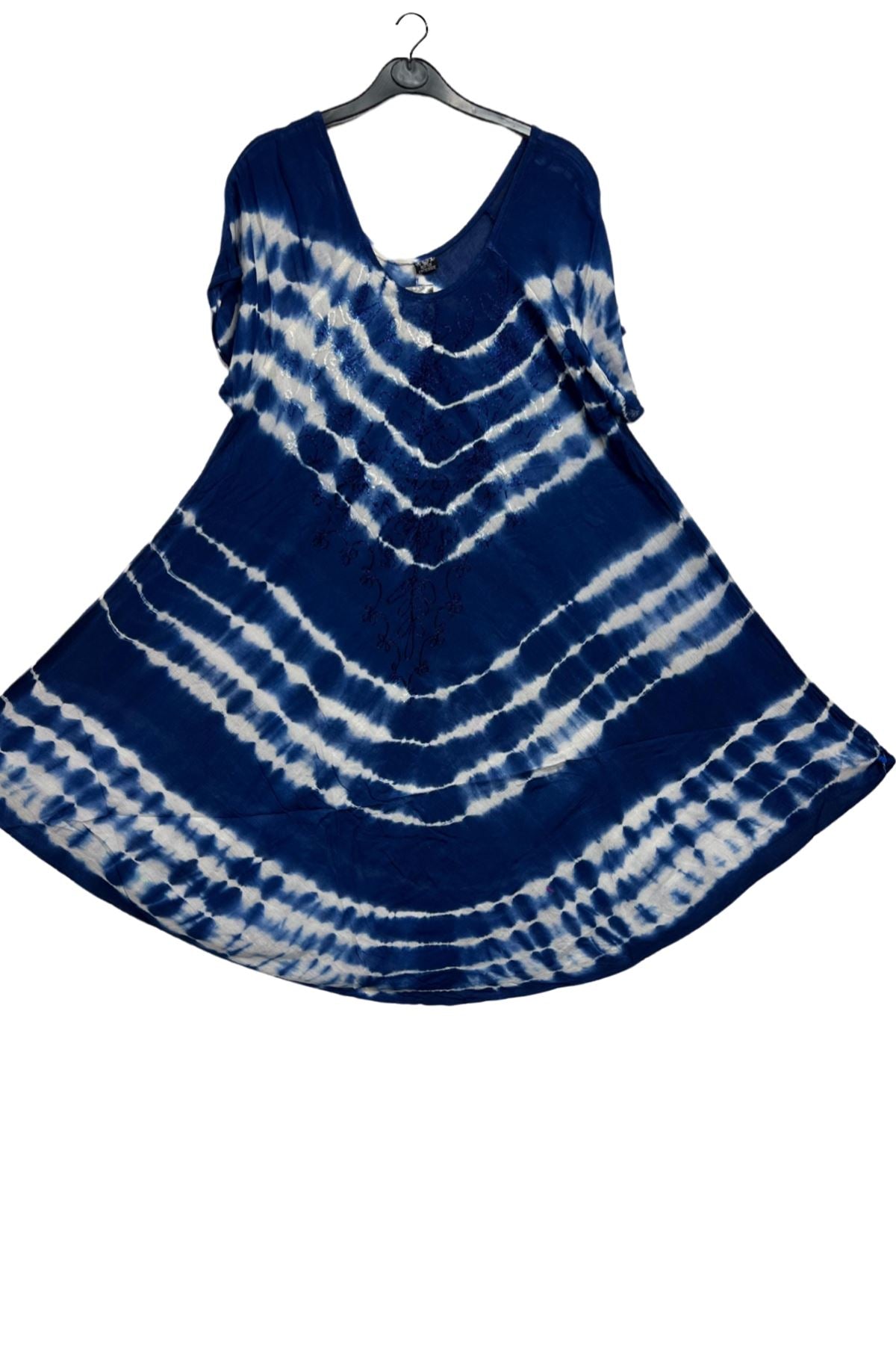 Tie Dye Pattern Umbrella Style Dress
