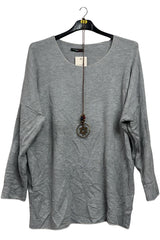 plain knit drop shoulder top bulk buy