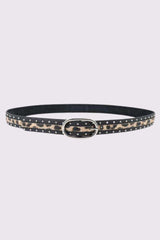 Leopard Print Eyelet Buckle Belt