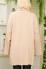 Plain Side Split Cotton Top