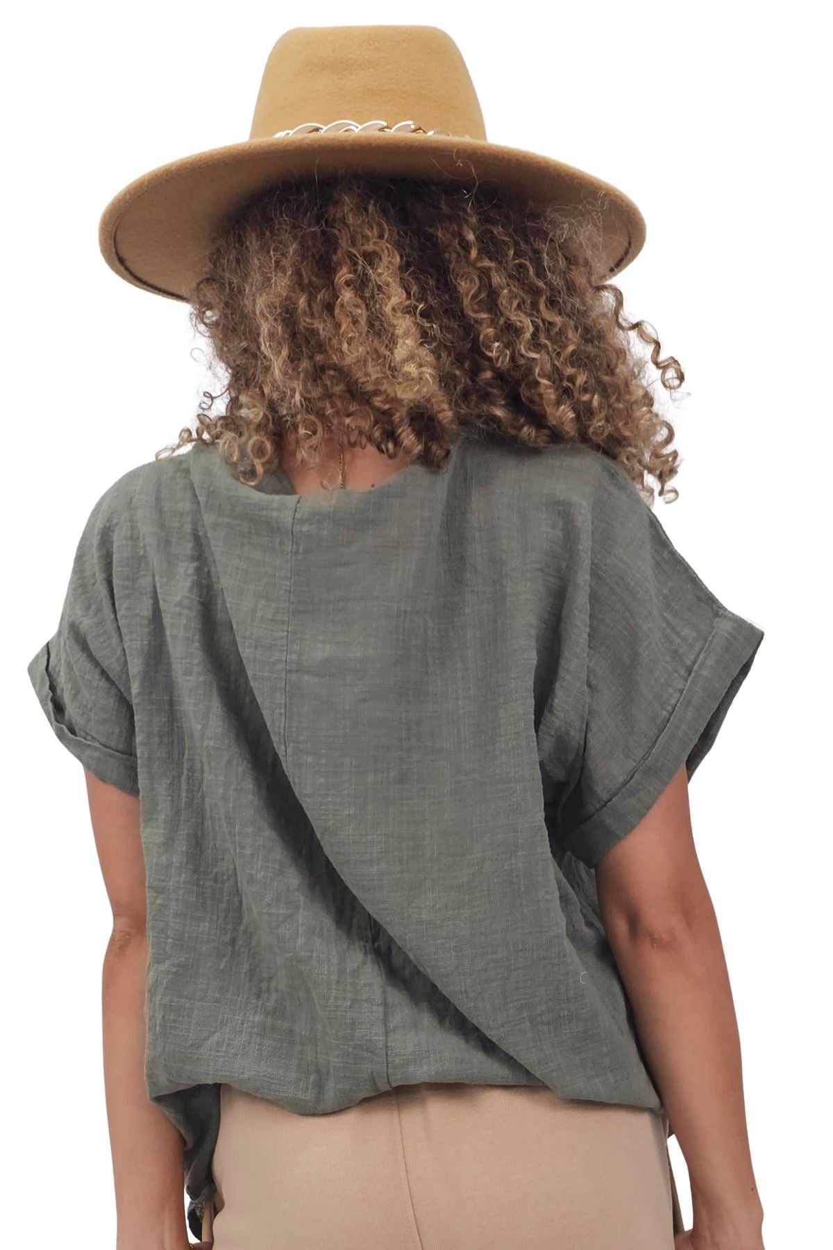 Daisy Flower Print Tunic Cotton Top