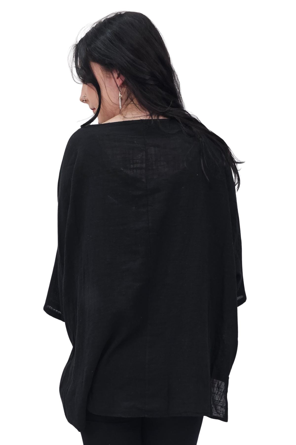 Plain Front Patch Pockets Cotton Top