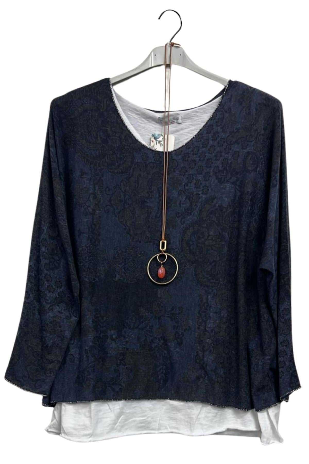 paisley hem cotton top wholesale