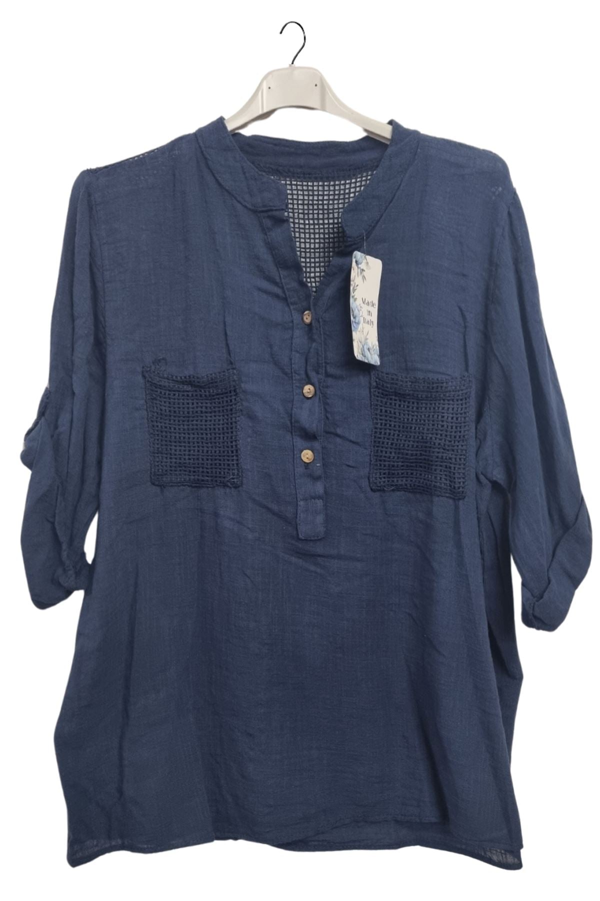 Plain Hollow-Out Back Detail Cotton Top