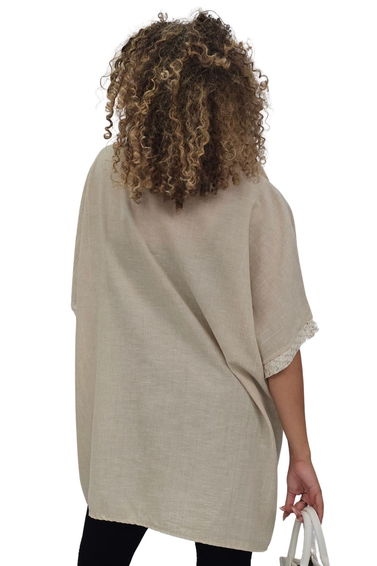 Weave Texture Two Front Flap Pockets Shirt
