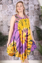 Spiral Print Umbrella Dress