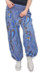Baroque Paisley Print Baggy Harem Style Trousers