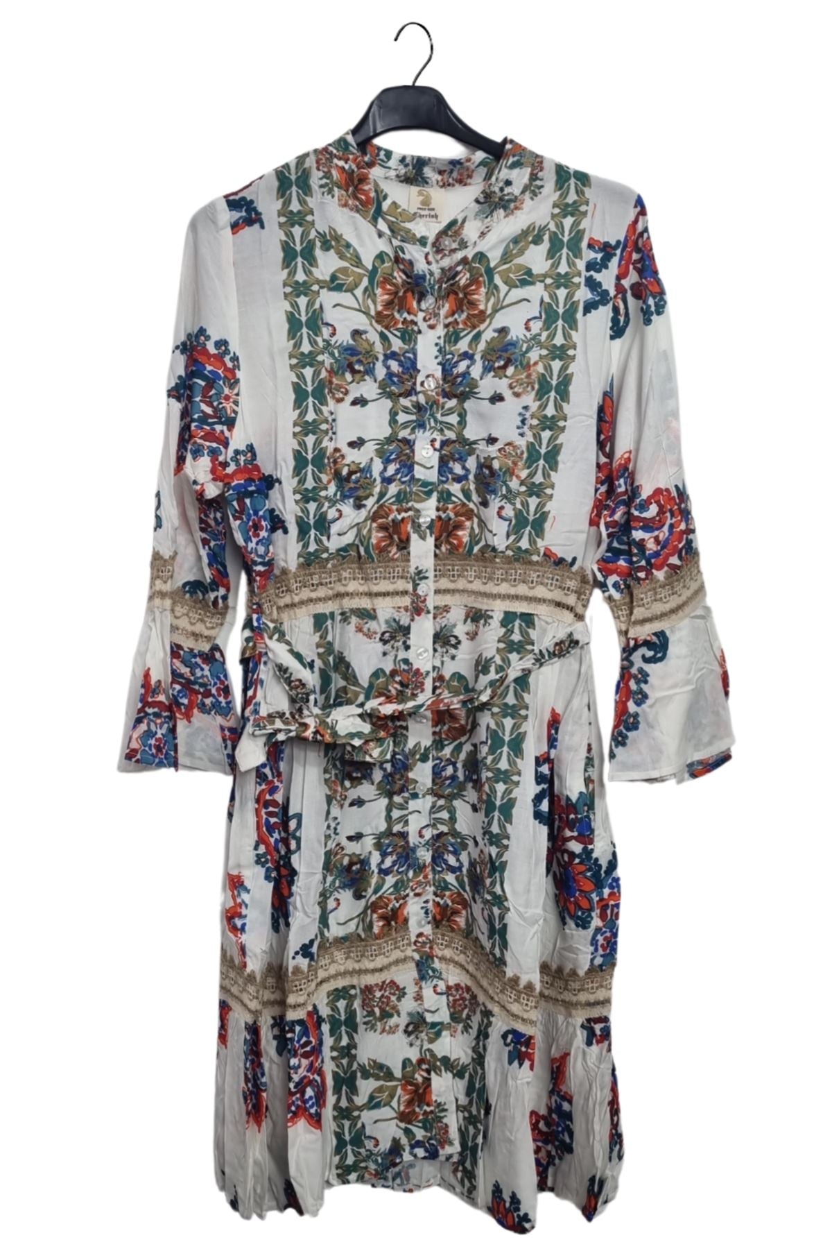 All-Over Floral Paisley Print Bohemian Dress