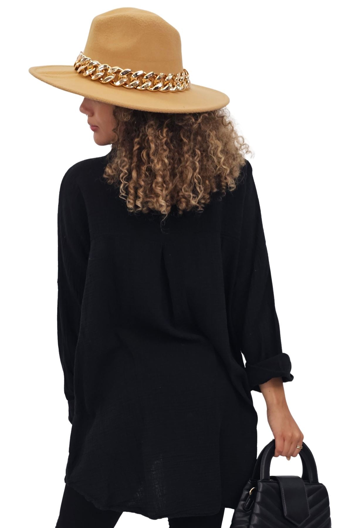 Plain Button Up Pocket Cotton Shirt