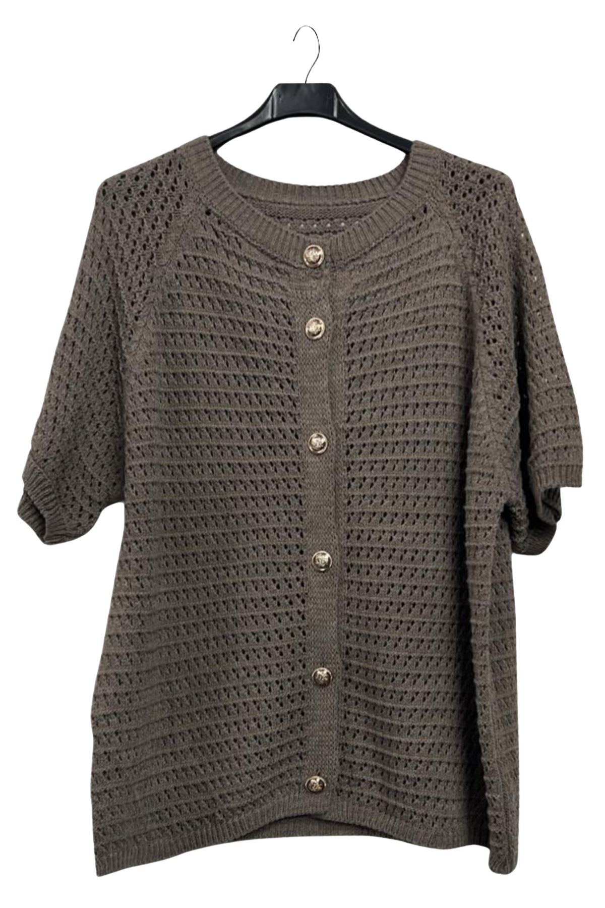 bulk plain eyelet fashion cardigan
