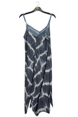 Tie Dye Print Draped Hem Dress