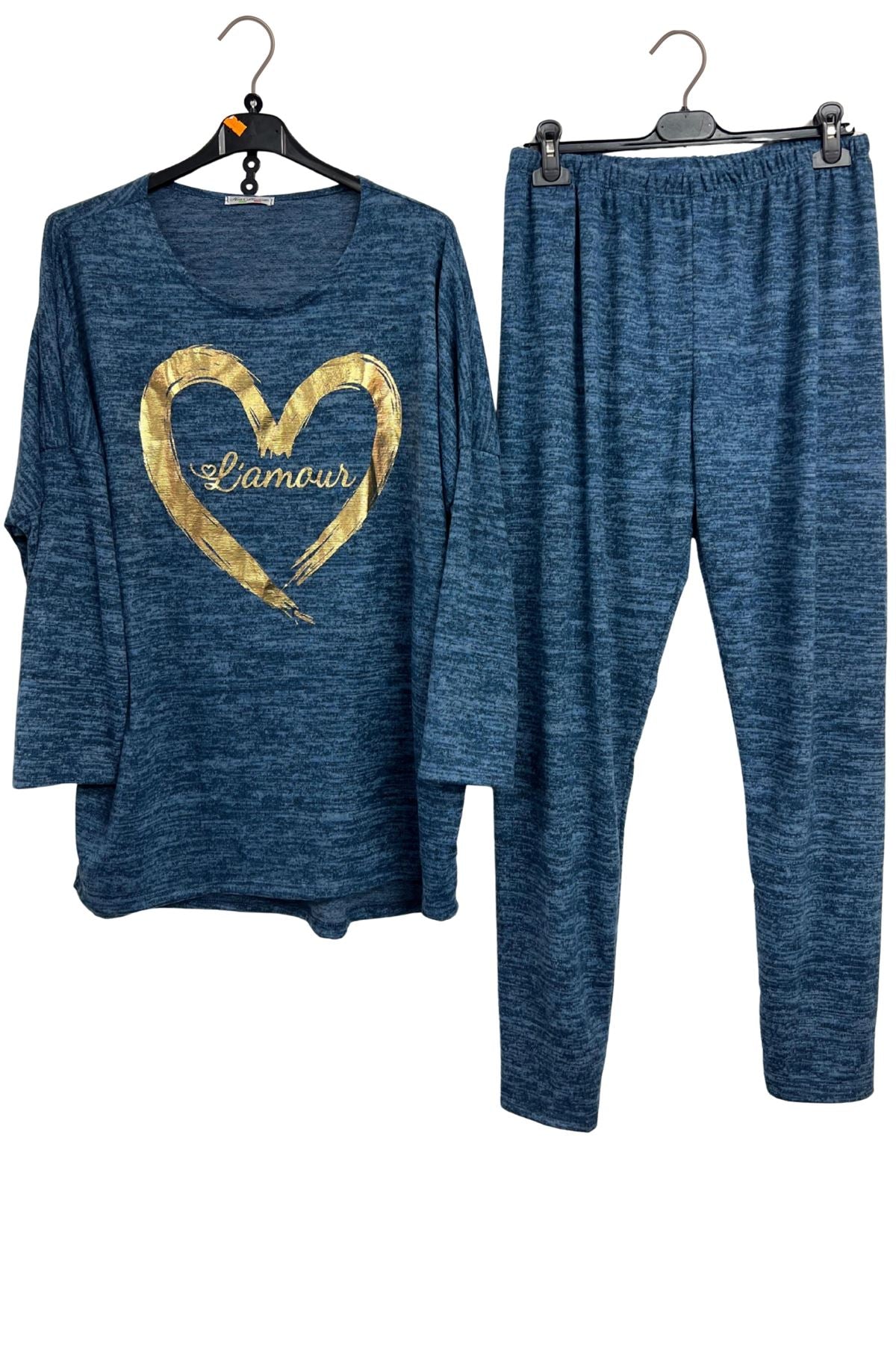 Metallic Foil Heart Elasticated Waistband Co-Ord Set