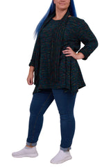 Multi Stripe Pattern With scarf Viscose Jumper