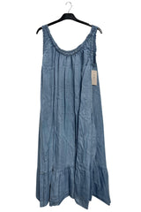 Plain Ruched Straps Tiered Dress