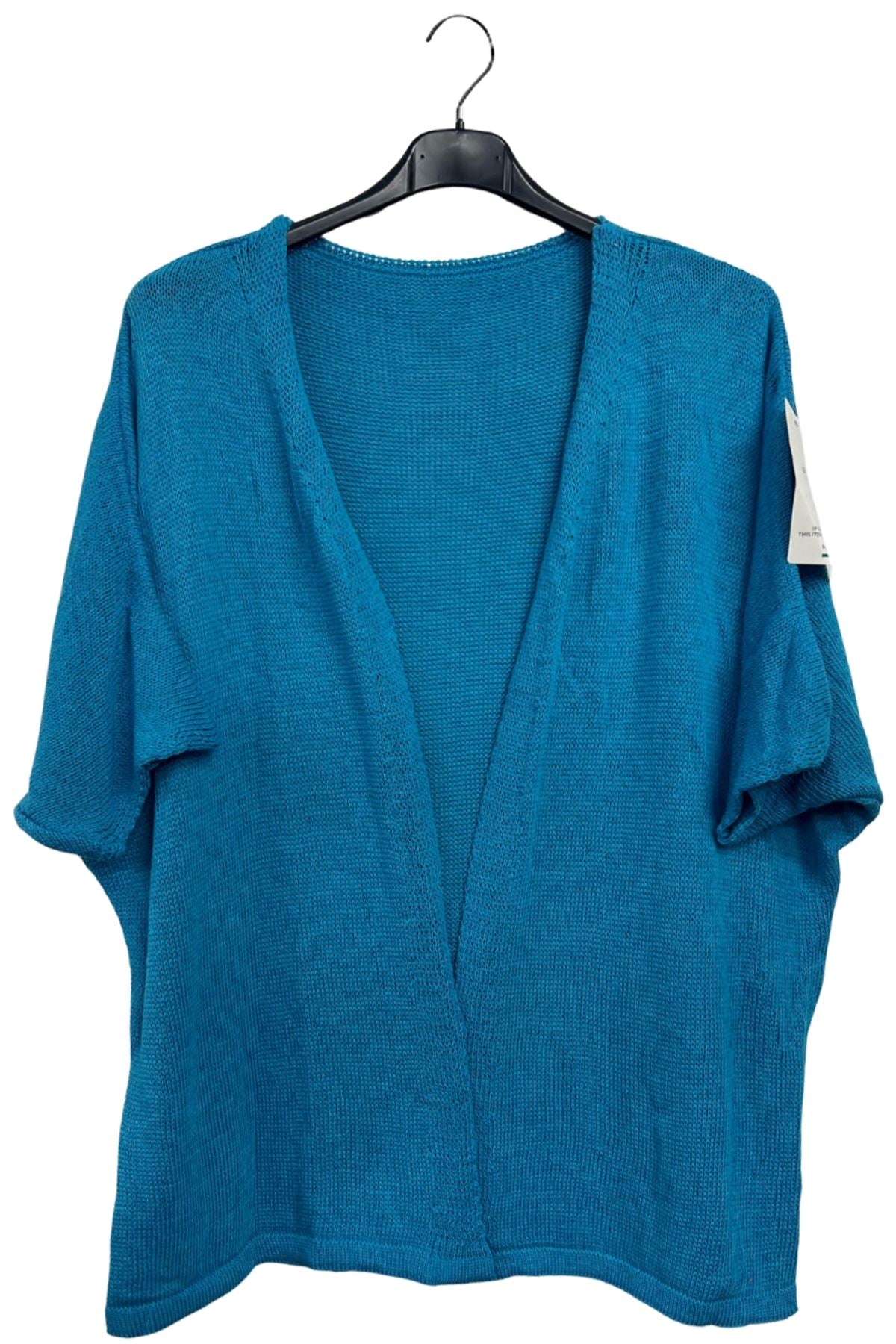 Plain Knitted Drape Cotton Cardigan