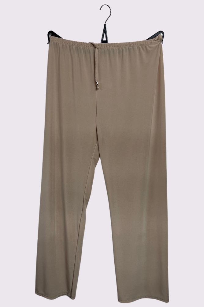 Plain Drawstring Waistband Trousers