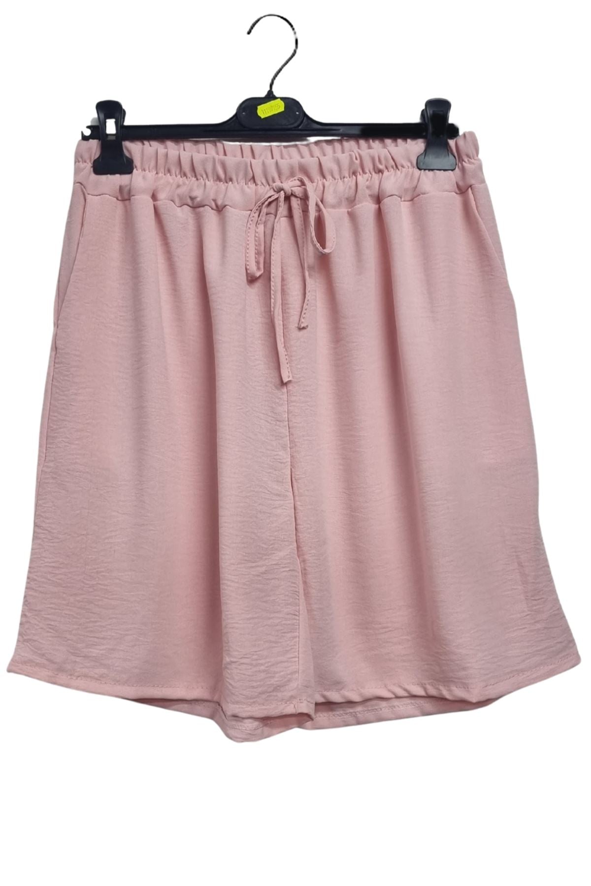 Plain Drawstring Waistband Pockets Shorts