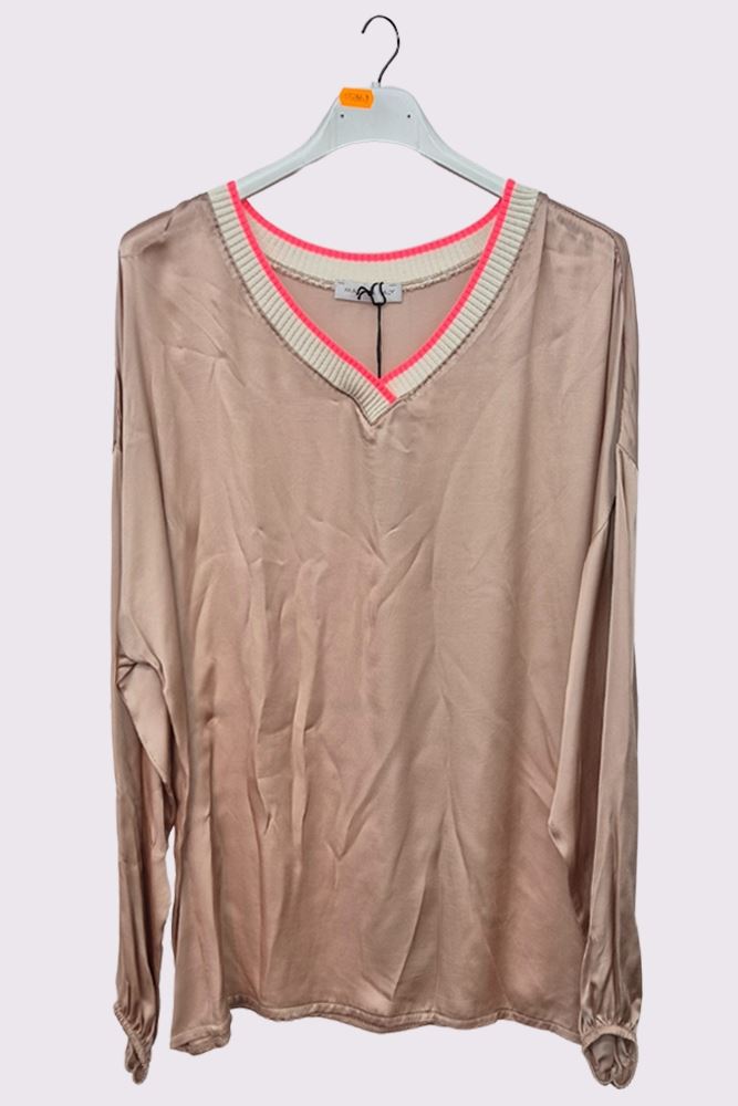Plain Elasticated Hem Tunic Top