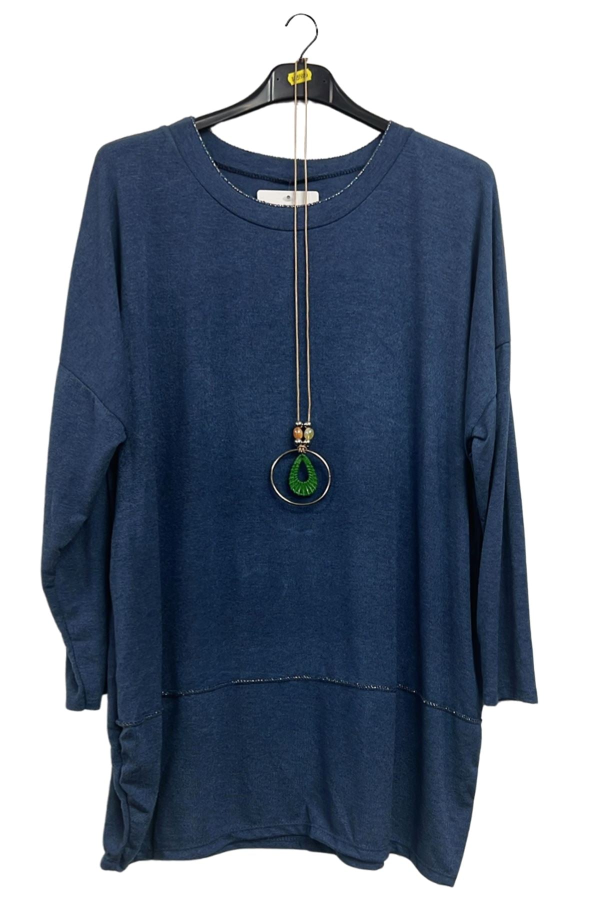 Plain Soft Knit Round Hem Top