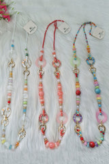 Ring Accents Colorful Beaded Necklace