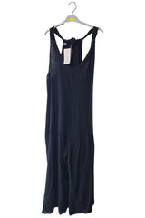 Plain Back Tie Detail Pockets Cotton Jumpsuit