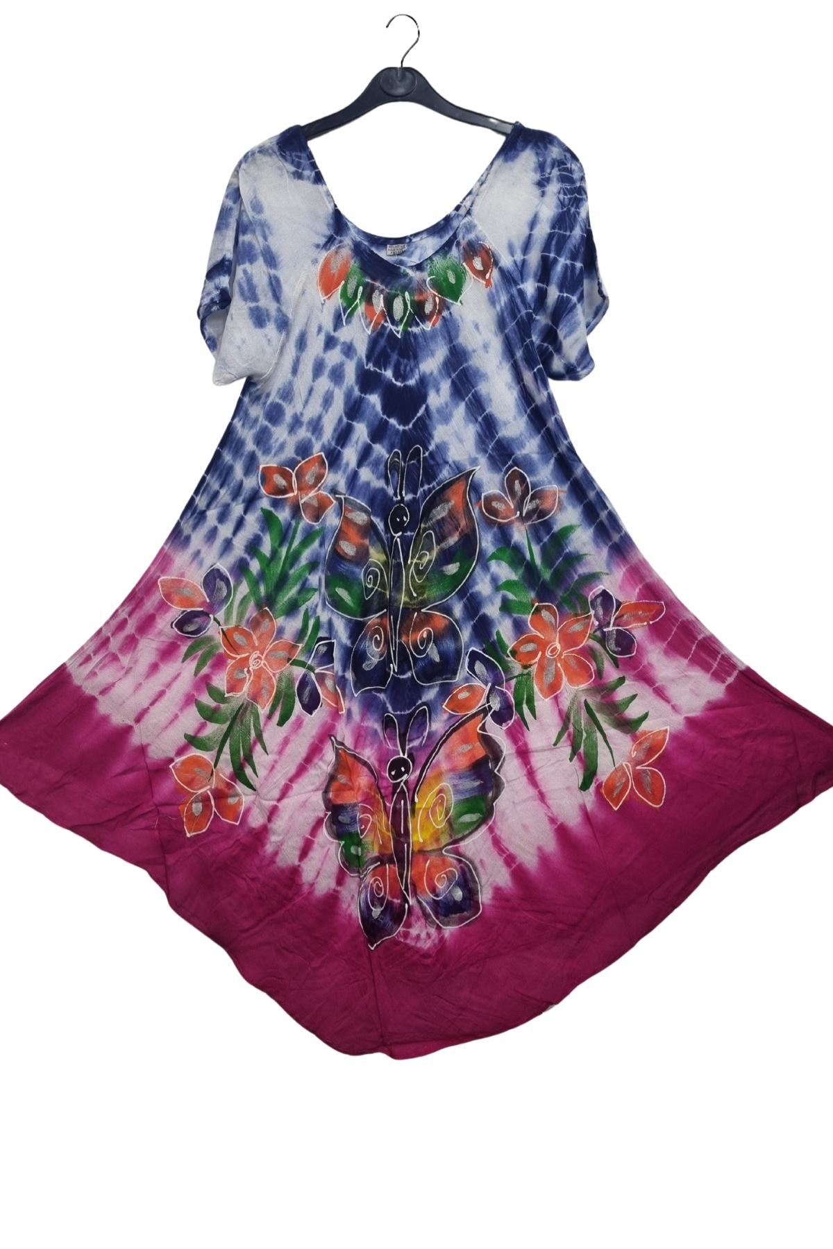 Butterflies Floral Leaf Pattern Dress