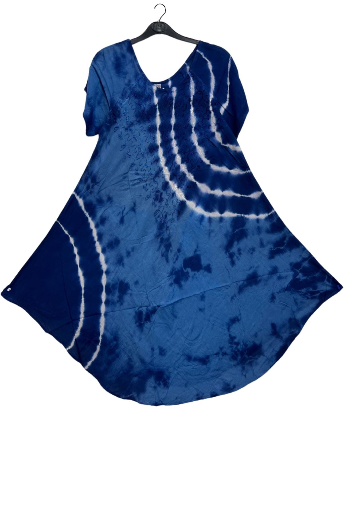 Tie-Dye Spiral Pattern Umbrella Style Dress