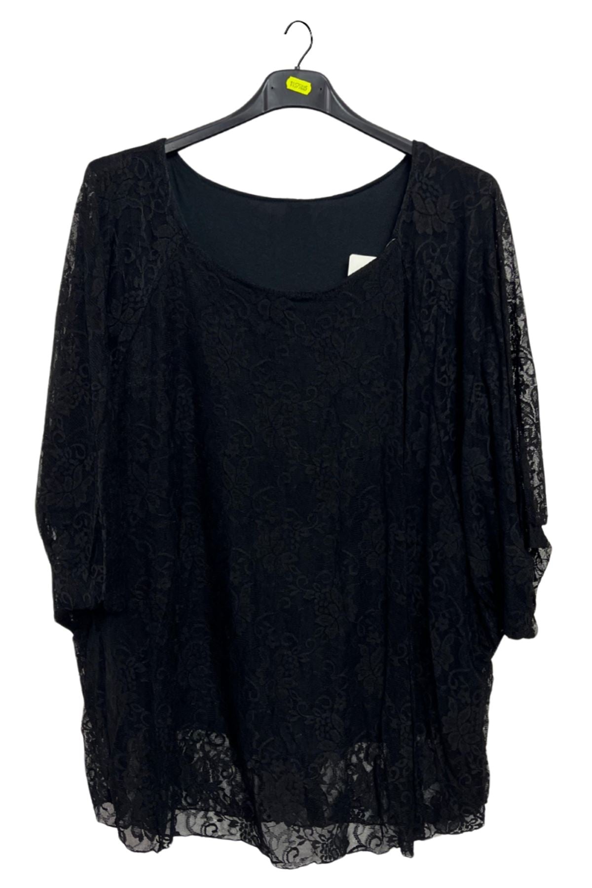 Floral Lace Overlay Pattern Layered Design Top