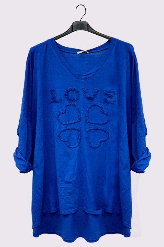 Love Heart Drop Hem Top