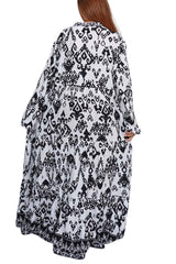 Aztec Print Tiered Viscose Dress