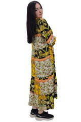 Floral Print Oversized Front Button Up Cotton Dress