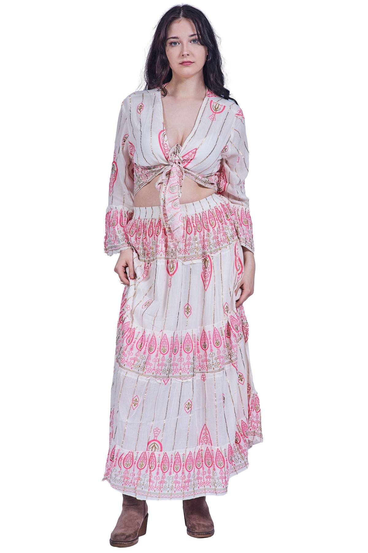 Vintage Print Bohemian Style Co-Ord Set