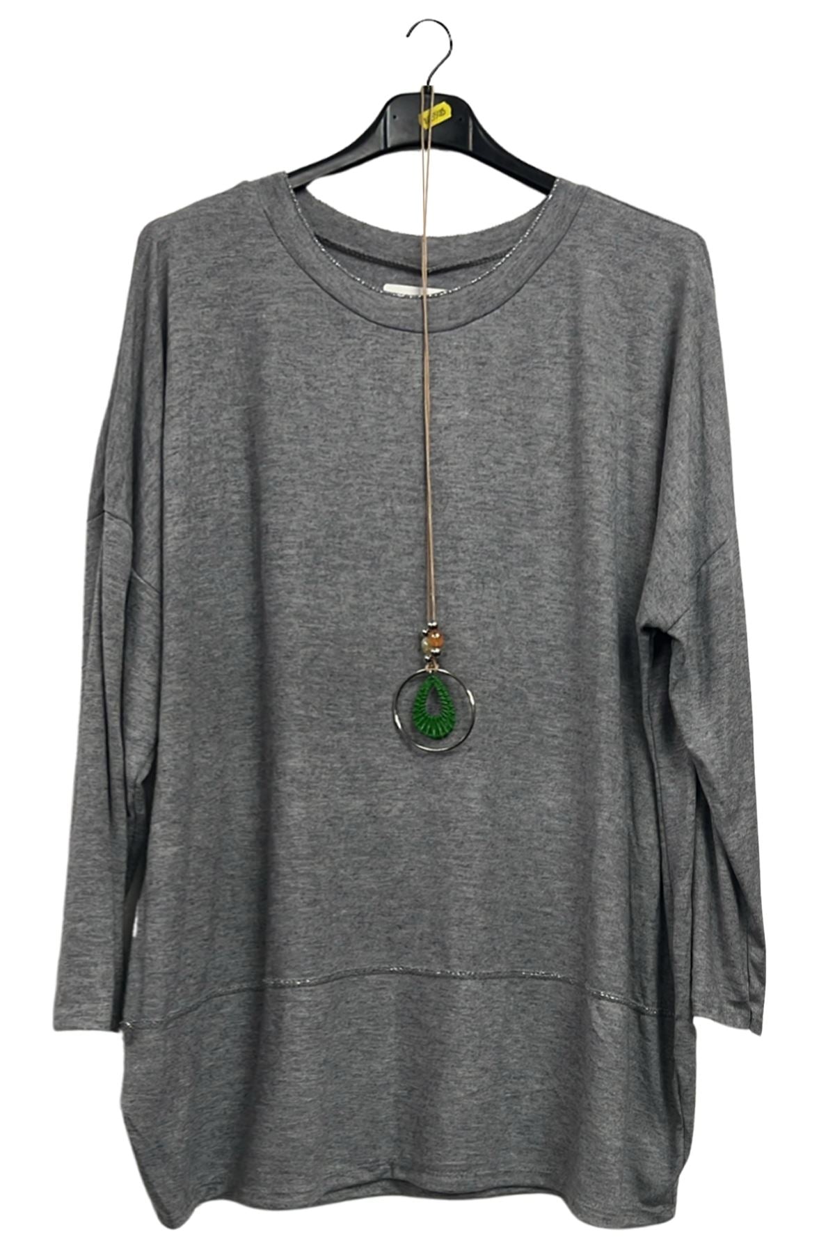 Plain Soft Knit Round Hem Top