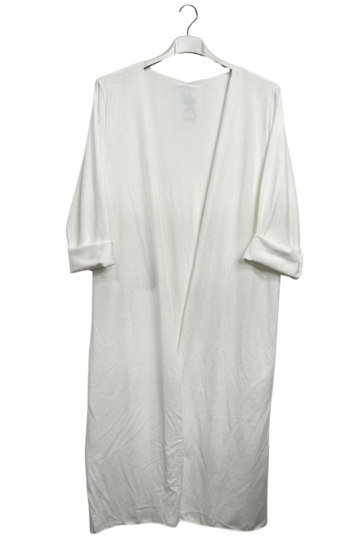 Plain Open Front Longline Cardigan