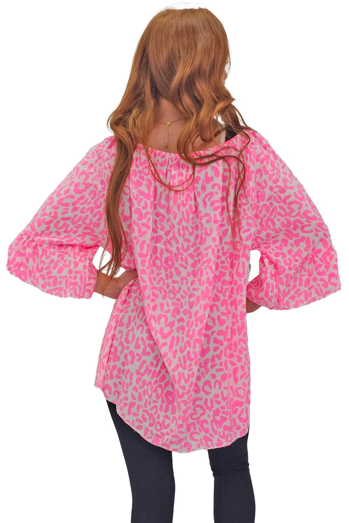 Subtle Textured Pattern Flared Sleeves Top