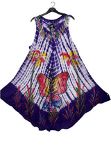 Tie Dye Butterfly Pattern Umbrella Style Dress