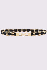 Metallic D Link Thin Belt