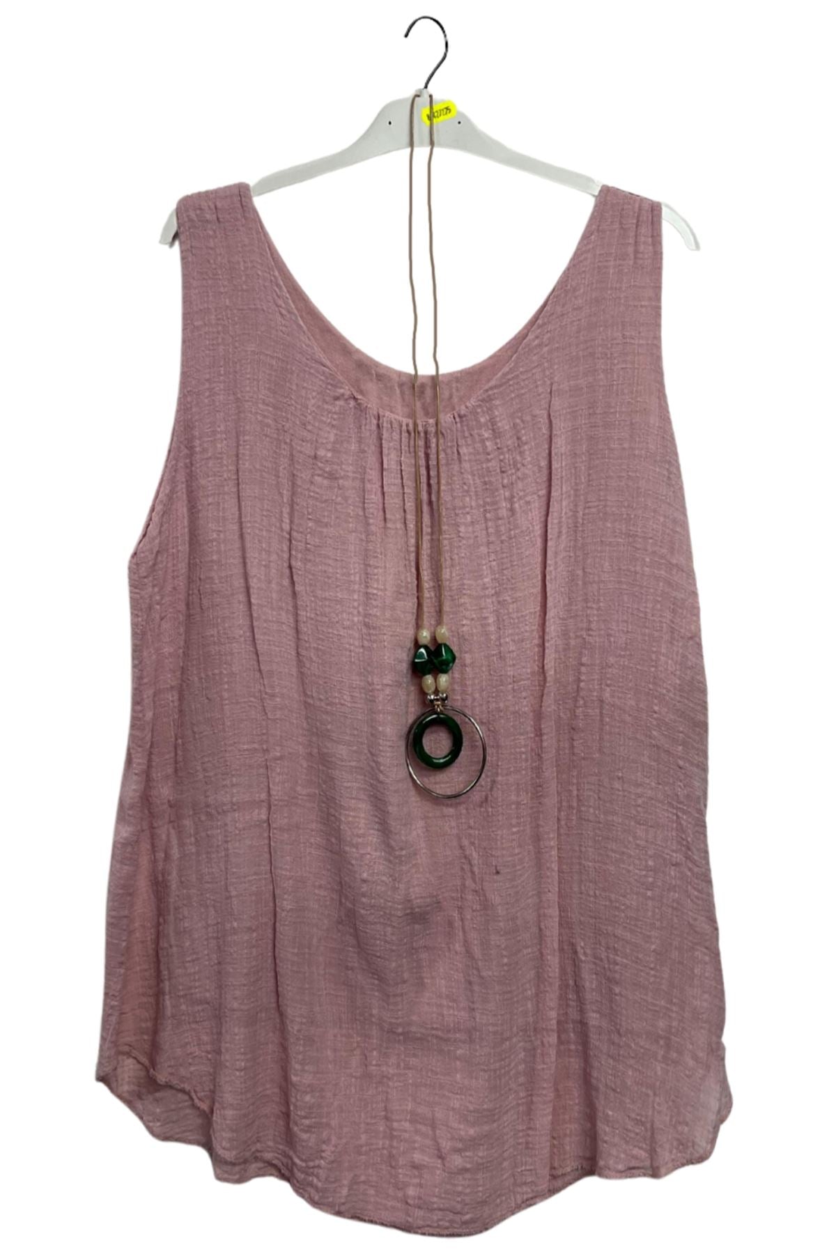 Plain Asymmetrical Hem Cotton Top