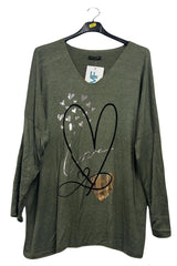 Shimmering Love Hearts Tunic Top