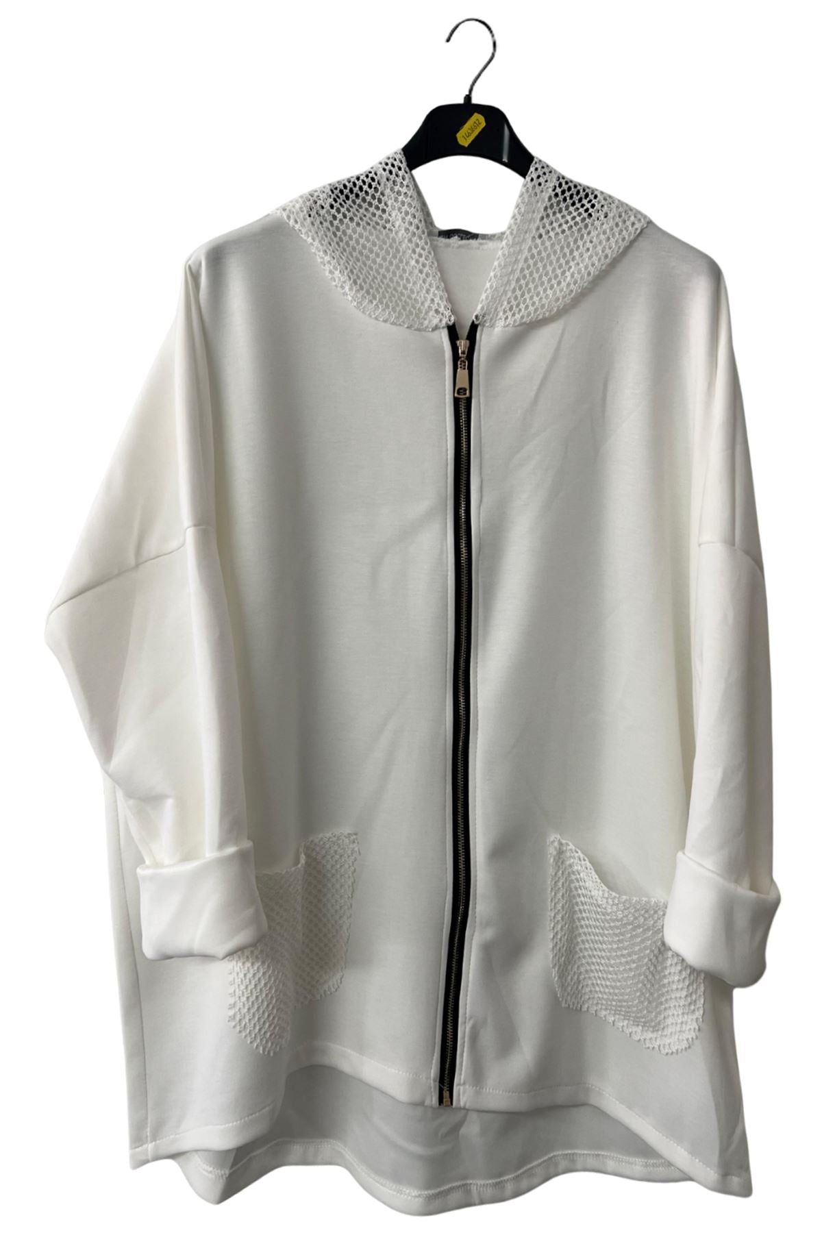 Plain Front Closure Zipper Hoodie