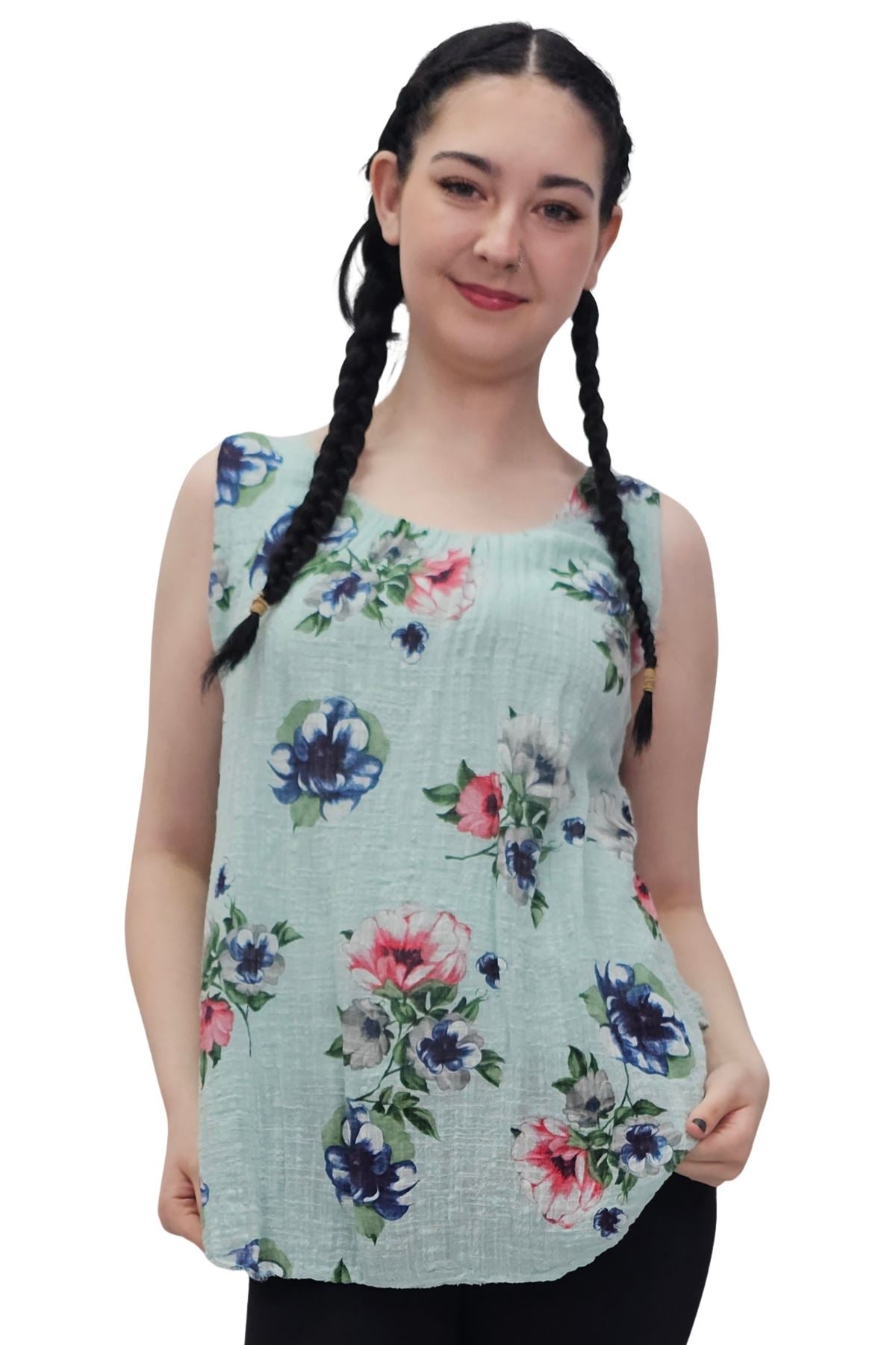 Floral Print Cotton Top
