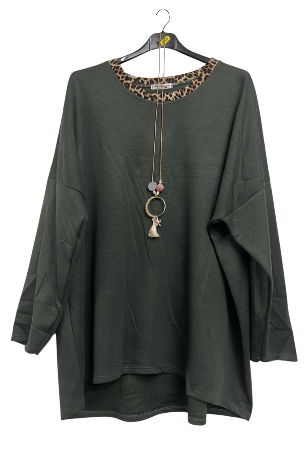 leopard trim tunic wholesale