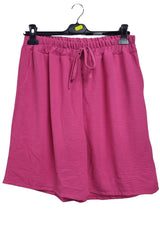 Plain Drawstring Waistband Pockets Shorts