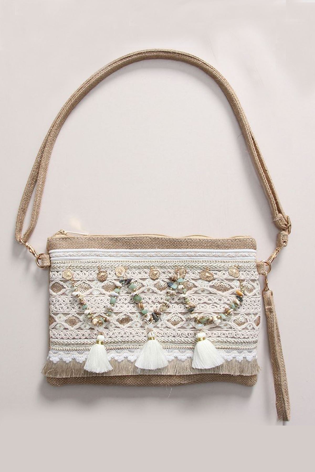 Shell Tassel Crossbody Bag